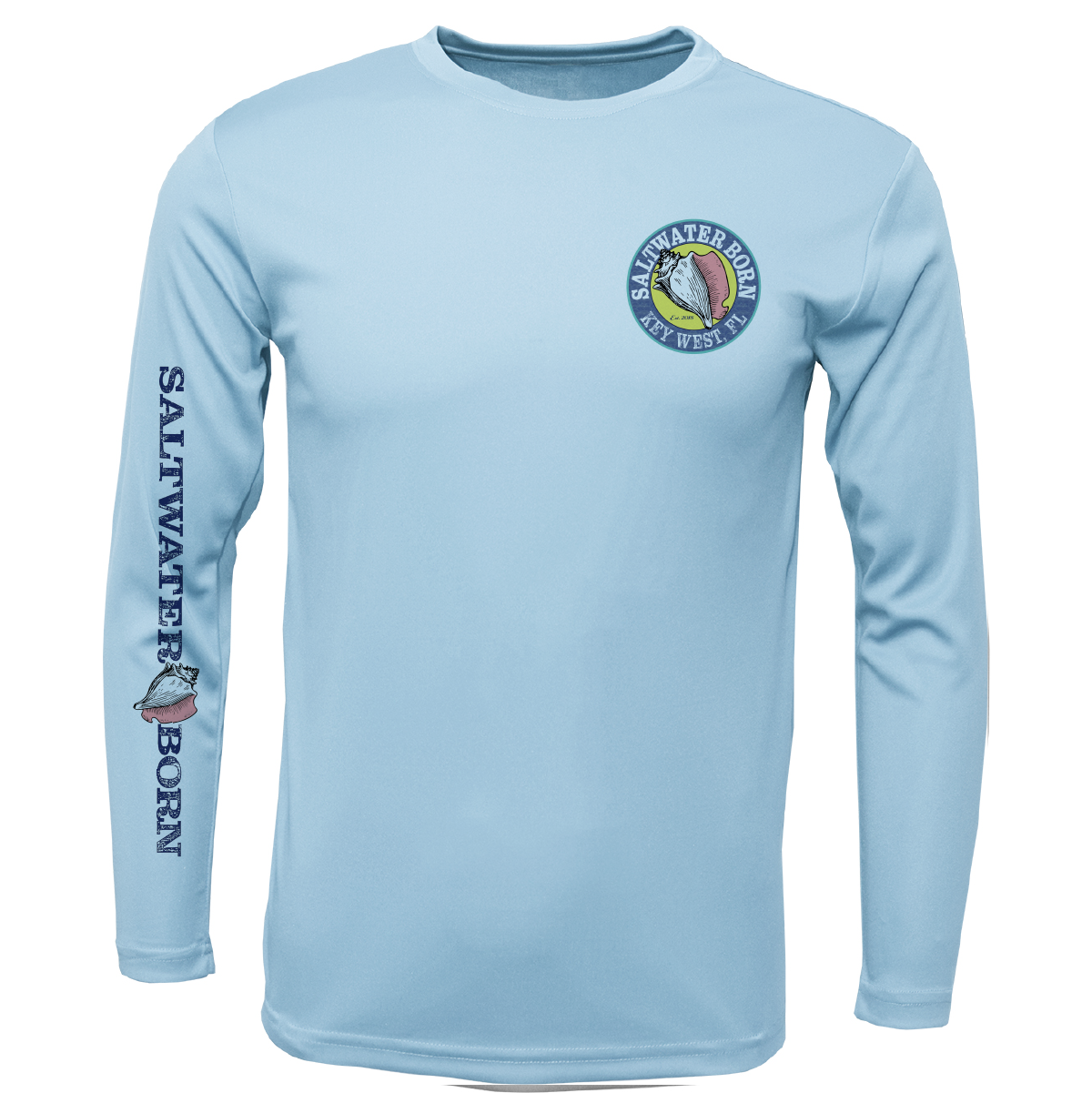Saltwater Born Key West, FL Jumbo Shrimp Long Sleeve UPF 50+ Dry-Fit Shirt