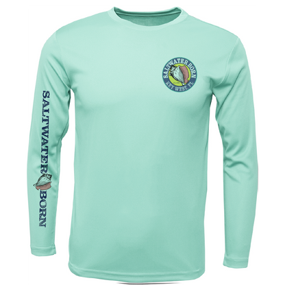 Saltwater Born Key West, FL Jumbo Shrimp Long Sleeve UPF 50+ Dry-Fit Shirt