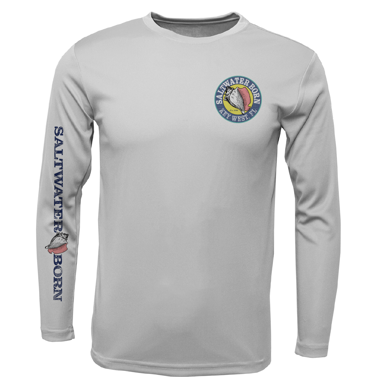 Saltwater Born Key West, FL Jumbo Shrimp Long Sleeve UPF 50+ Dry-Fit Shirt
