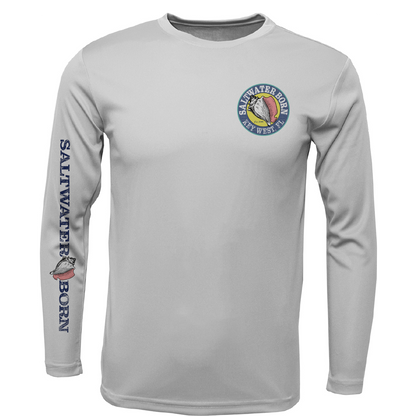 Saltwater Born Key West, FL Jumbo Shrimp Long Sleeve UPF 50+ Dry-Fit Shirt