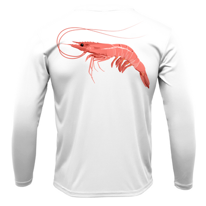 Saltwater Born Key West, FL Jumbo Shrimp Long Sleeve UPF 50+ Dry-Fit Shirt