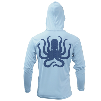 Saltwater Born Michigan Freshwater Born Kraken Men's Long Sleeve UPF 50+ Dry-Fit Hoodie