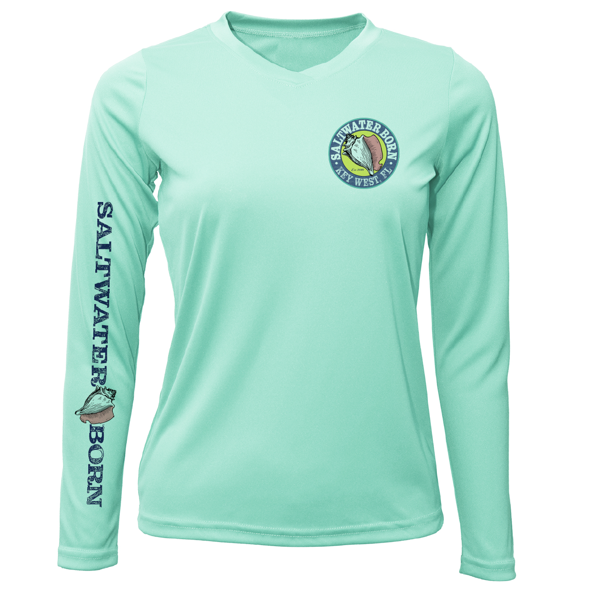 Saltwater Born Key West "Surrender The Booty" Women's Long Sleeve UPF 50+ Dry-Fit Shirt