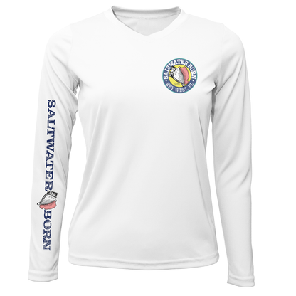 Saltwater Born Key West "Surrender The Booty" Women's Long Sleeve UPF 50+ Dry-Fit Shirt