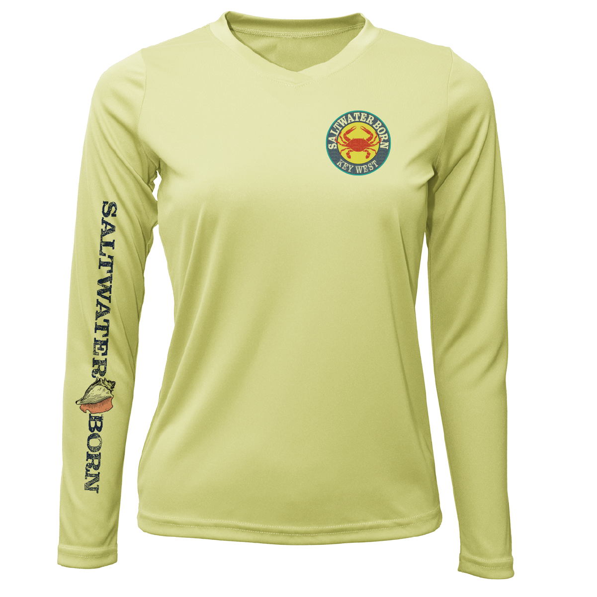 Saltwater Born Key West Steamed Crab Women's Long Sleeve UPF 50+ Dry-Fit Shirt