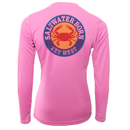 Saltwater Born Key West Steamed Crab Women's Long Sleeve UPF 50+ Dry-Fit Shirt