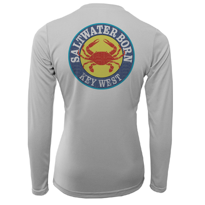 Saltwater Born Key West Steamed Crab Women's Long Sleeve UPF 50+ Dry-Fit Shirt