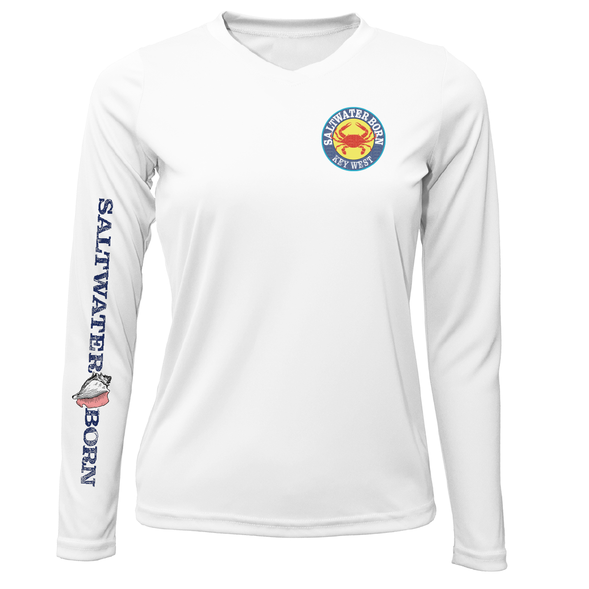 Saltwater Born Key West Steamed Crab Women's Long Sleeve UPF 50+ Dry-Fit Shirt