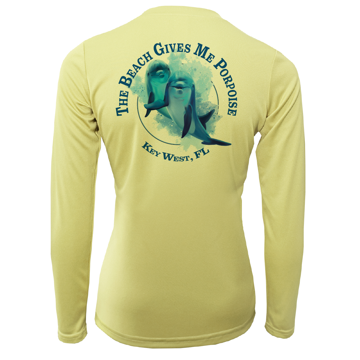 Saltwater Born Key West "The Beach Gives me Porpoise" Women's Long Sleeve UPF 50+ Dry-Fit Shirt