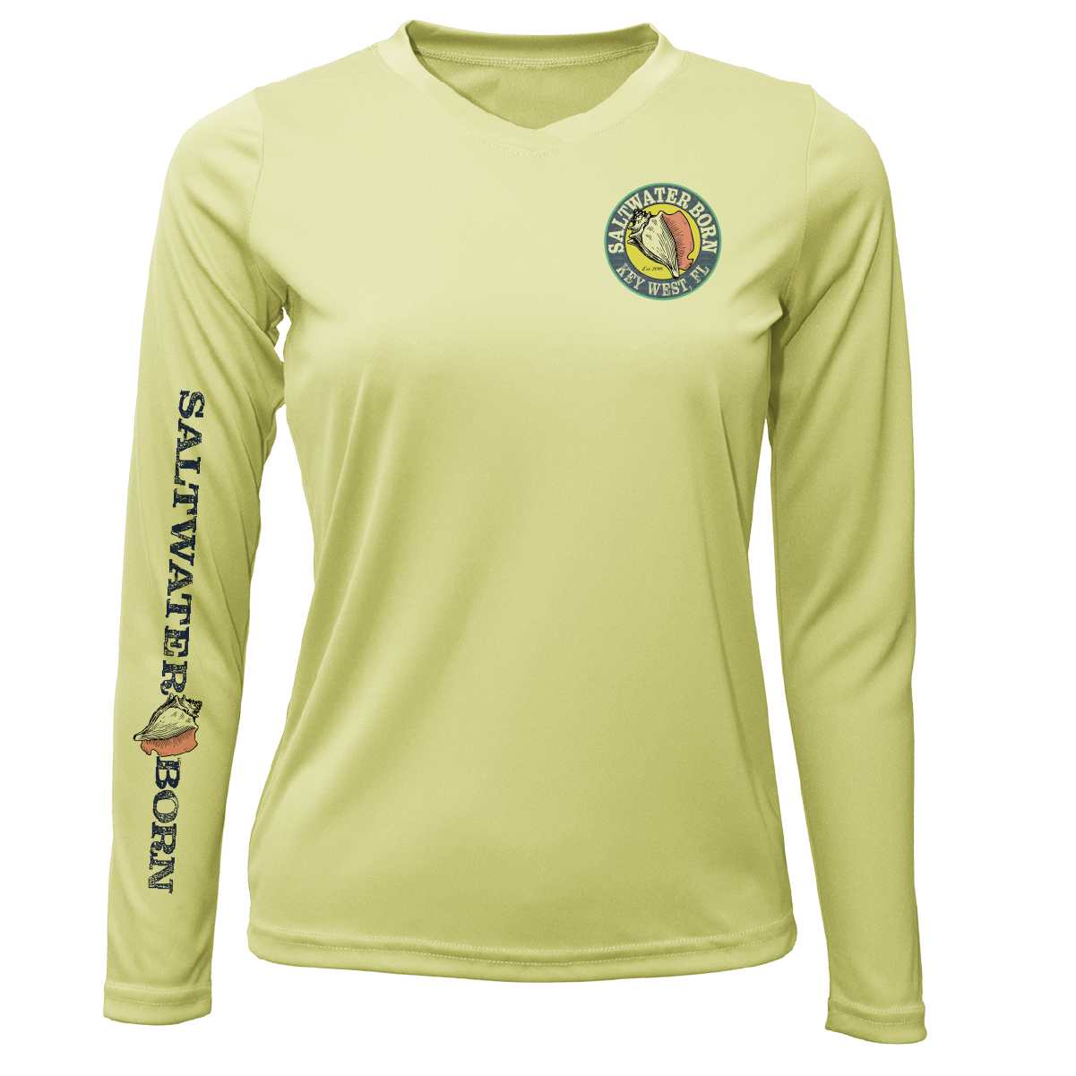 Saltwater Born Key West "The Beach Gives me Porpoise" Women's Long Sleeve UPF 50+ Dry-Fit Shirt