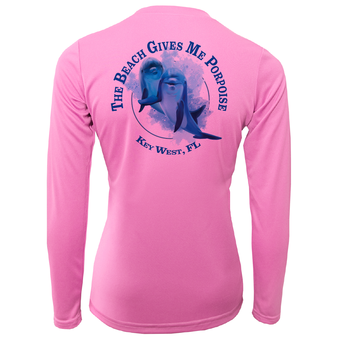 Saltwater Born Key West "The Beach Gives me Porpoise" Women's Long Sleeve UPF 50+ Dry-Fit Shirt