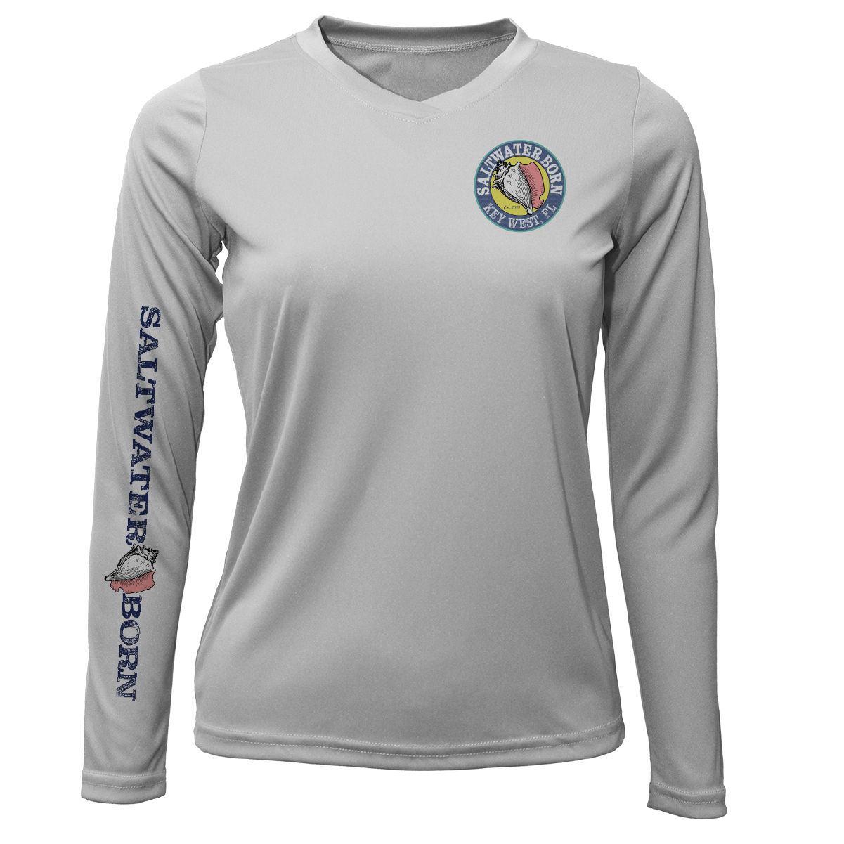 Saltwater Born Key West "The Beach Gives me Porpoise" Women's Long Sleeve UPF 50+ Dry-Fit Shirt