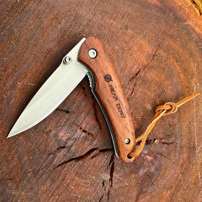 Near Zero Pocket Knife - Wooden Warrior