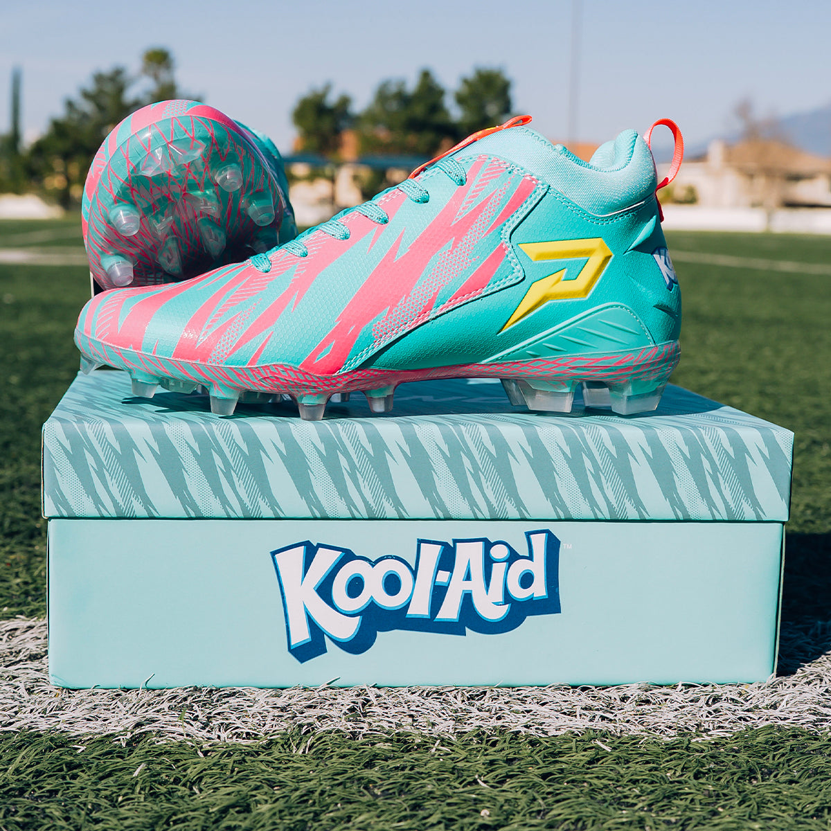Phenom Elite Kool-Aid 'Sharkleberry Fin' Football Cleats - Quantum Speed by Phenom Elite