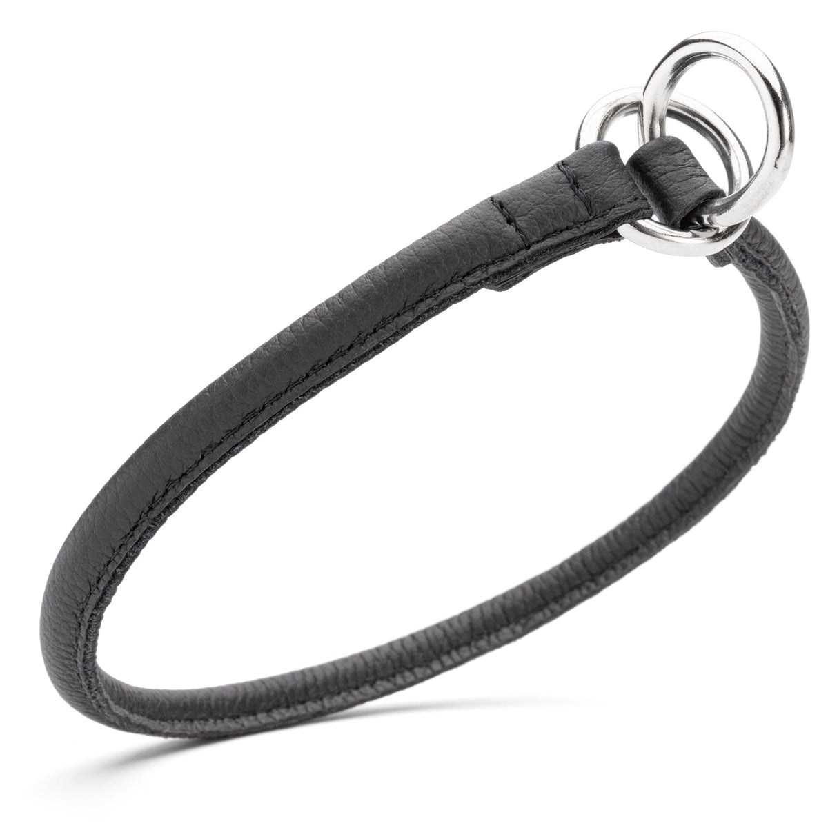 Dogline Soft Leather Round Slip Collar