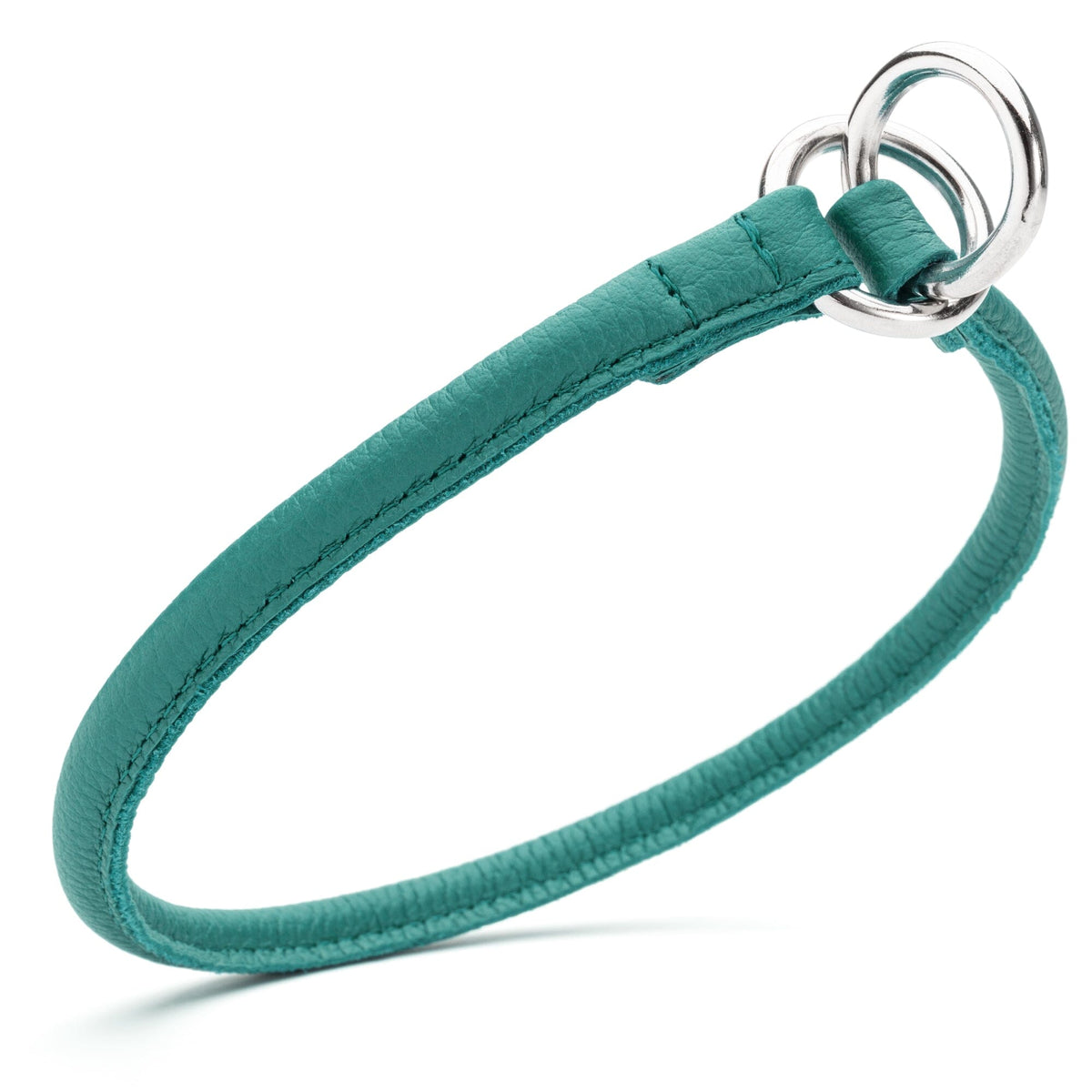 Dogline Soft Leather Round Slip Collar