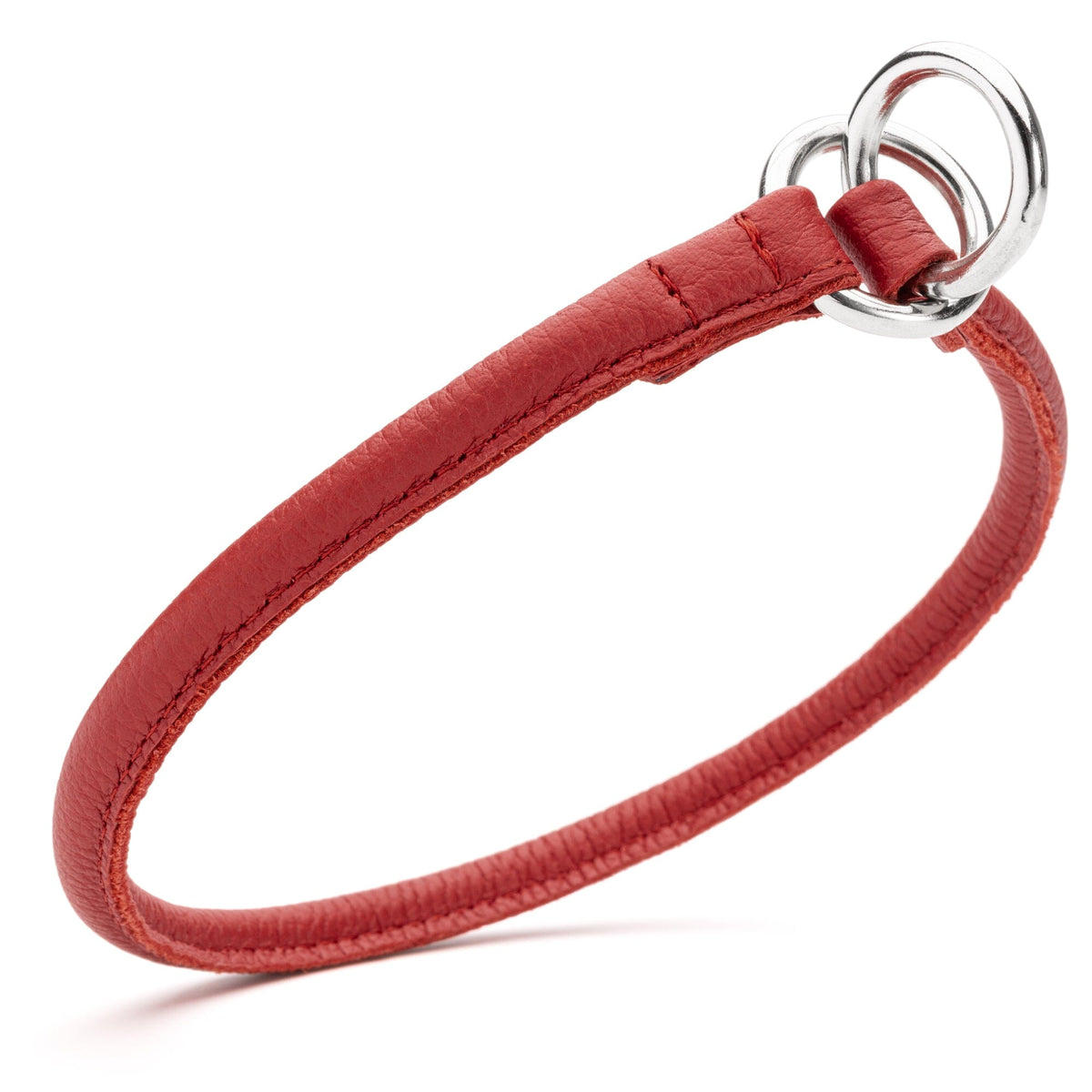 Dogline Soft Leather Round Slip Collar