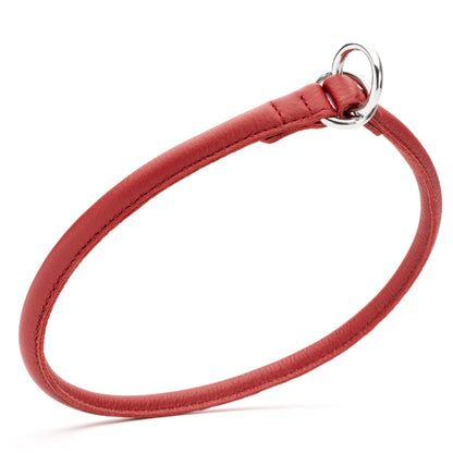 Dogline Soft Leather Round Slip Collar