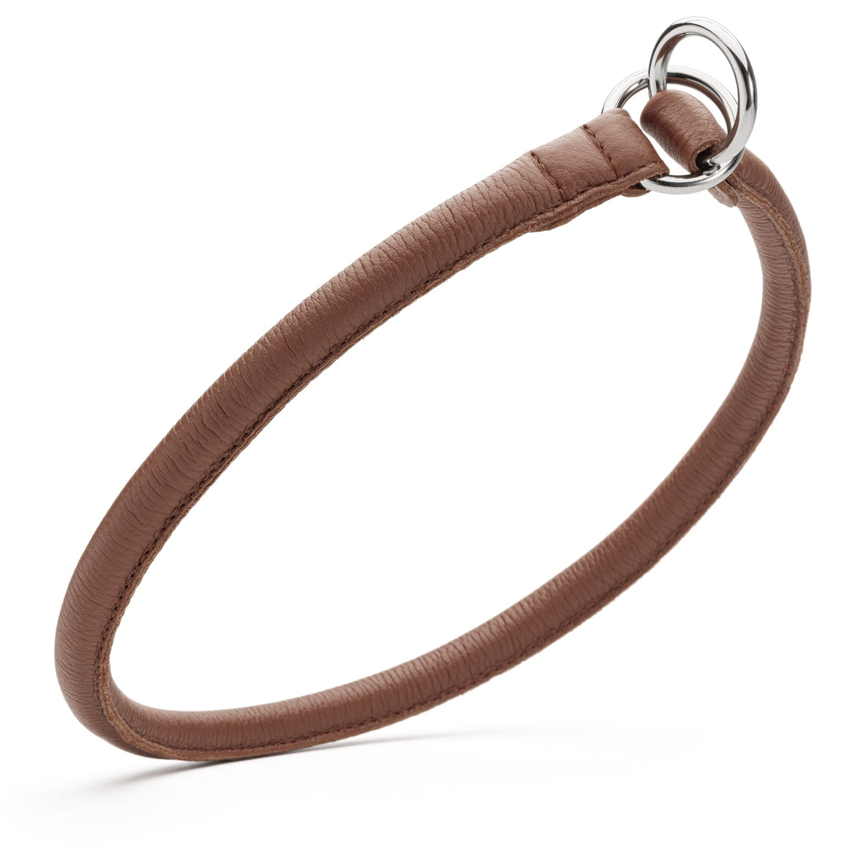 Dogline Soft Leather Round Slip Collar