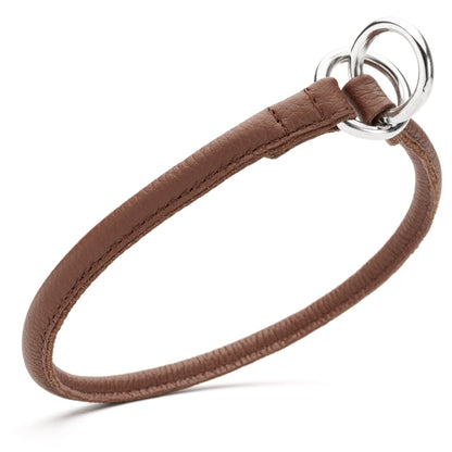 Dogline Soft Leather Round Slip Collar