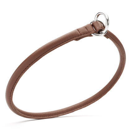 Dogline Soft Leather Round Slip Collar