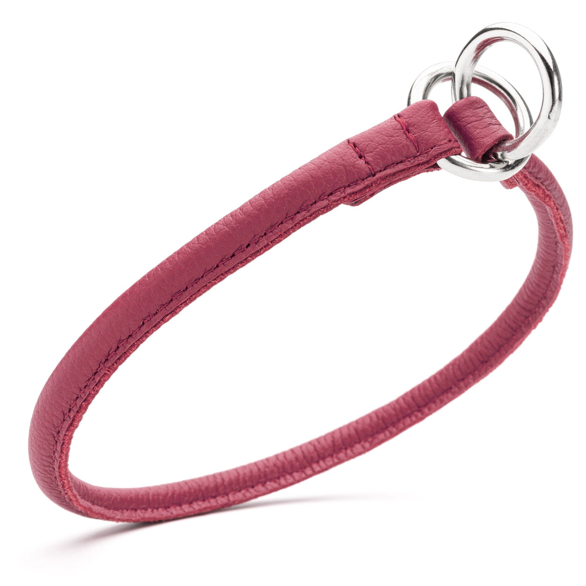 Dogline Soft Leather Round Slip Collar