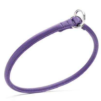 Dogline Soft Leather Round Slip Collar