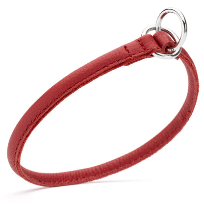 Dogline Soft Leather Round Slip Collar