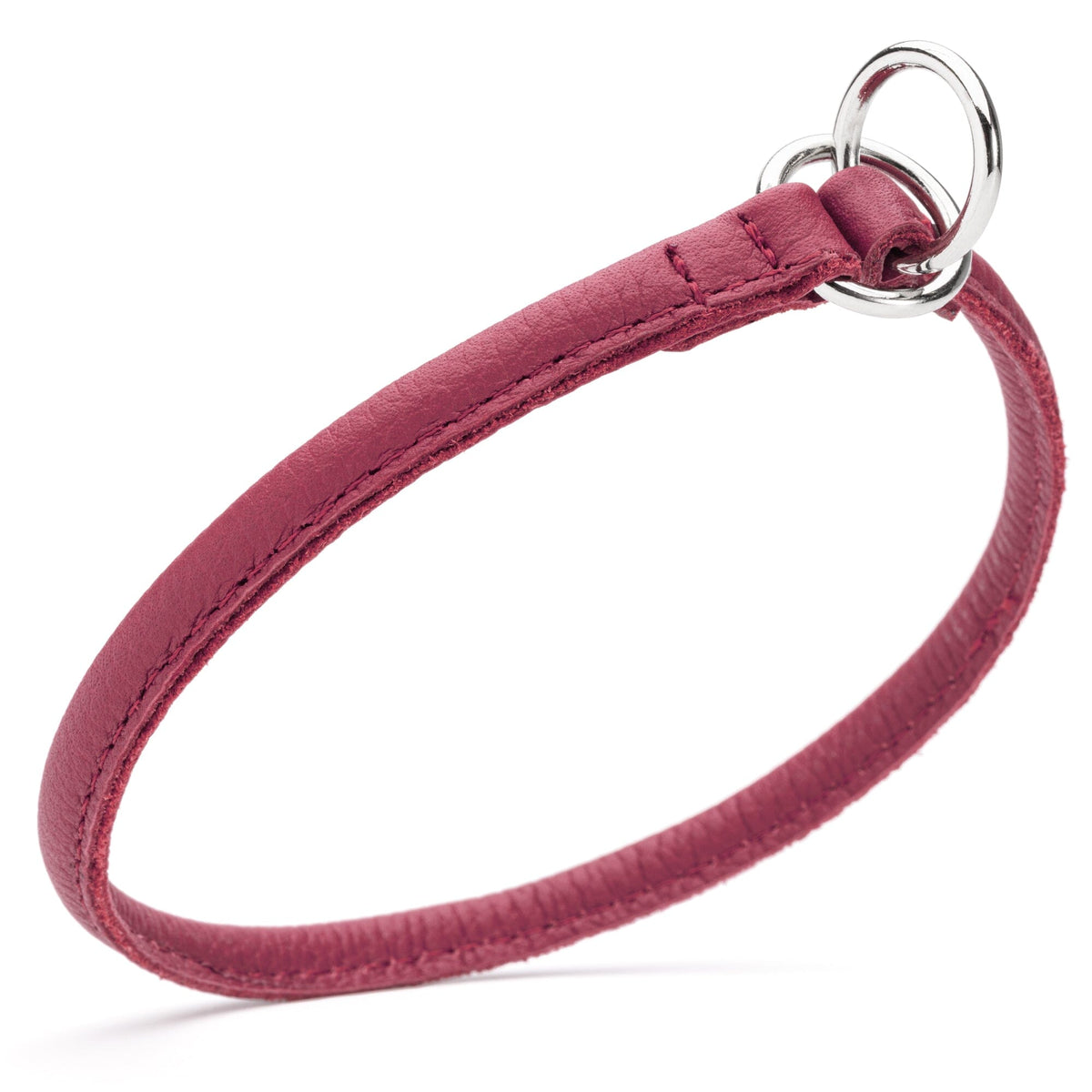 Dogline Soft Leather Round Slip Collar