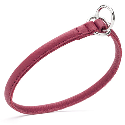 Dogline Soft Leather Round Slip Collar