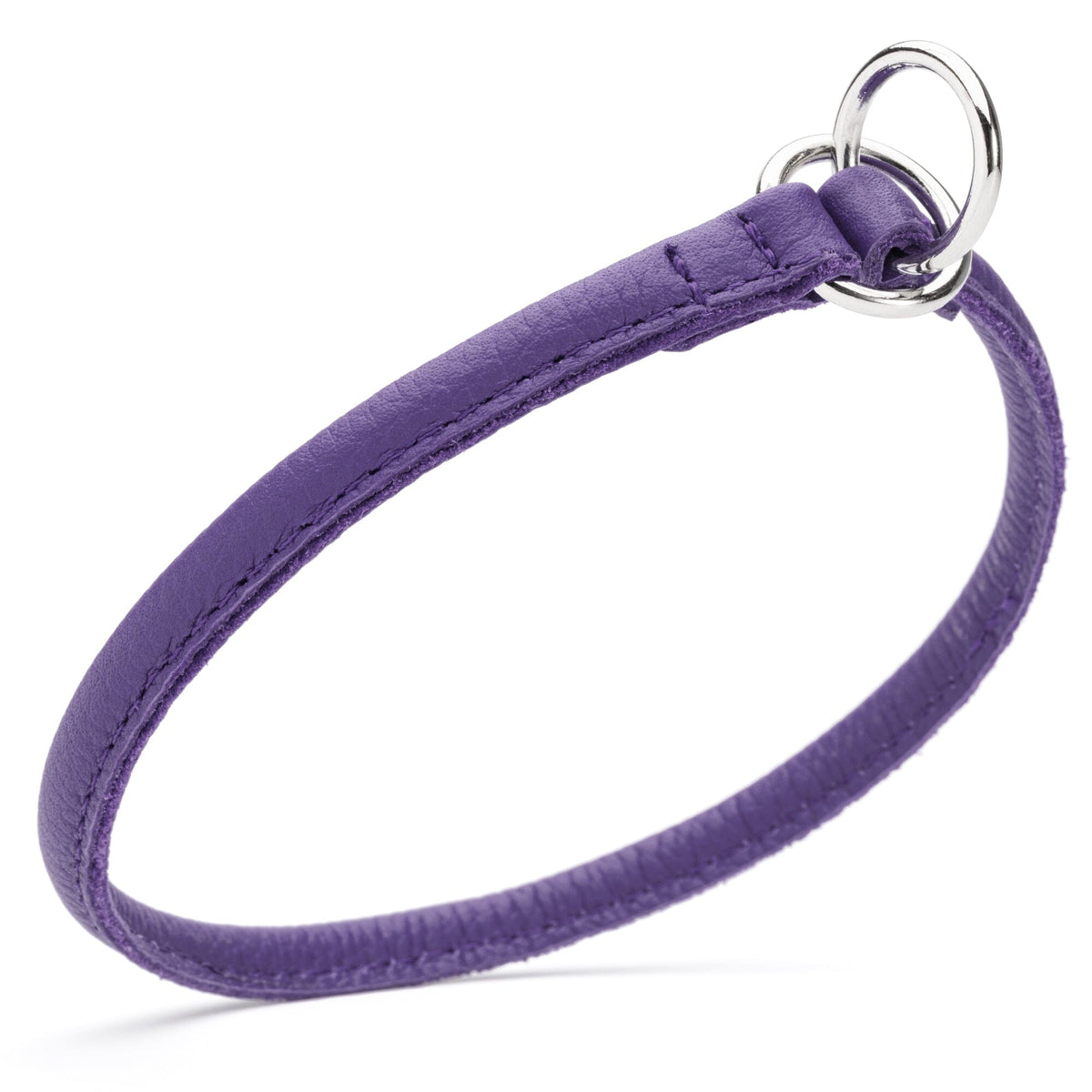 Dogline Soft Leather Round Slip Collar