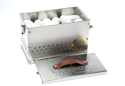 LavaBox The Hekla: 304 Stainless Steel LavaBox with Dual-Burner
