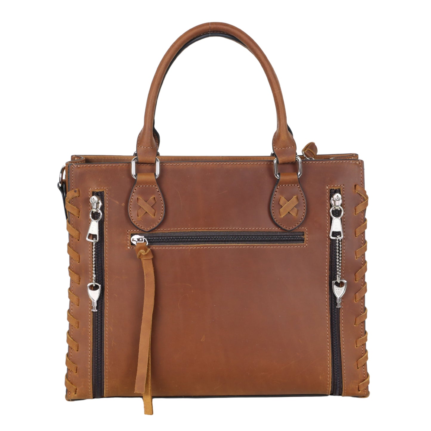 Concealed Carry Emma Leather Satchel by Lady Conceal