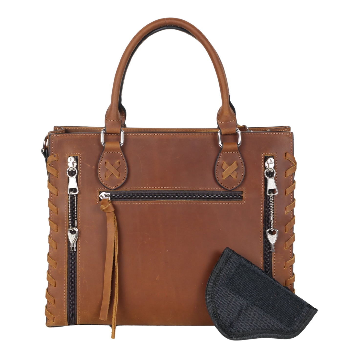 Concealed Carry Emma Leather Satchel by Lady Conceal
