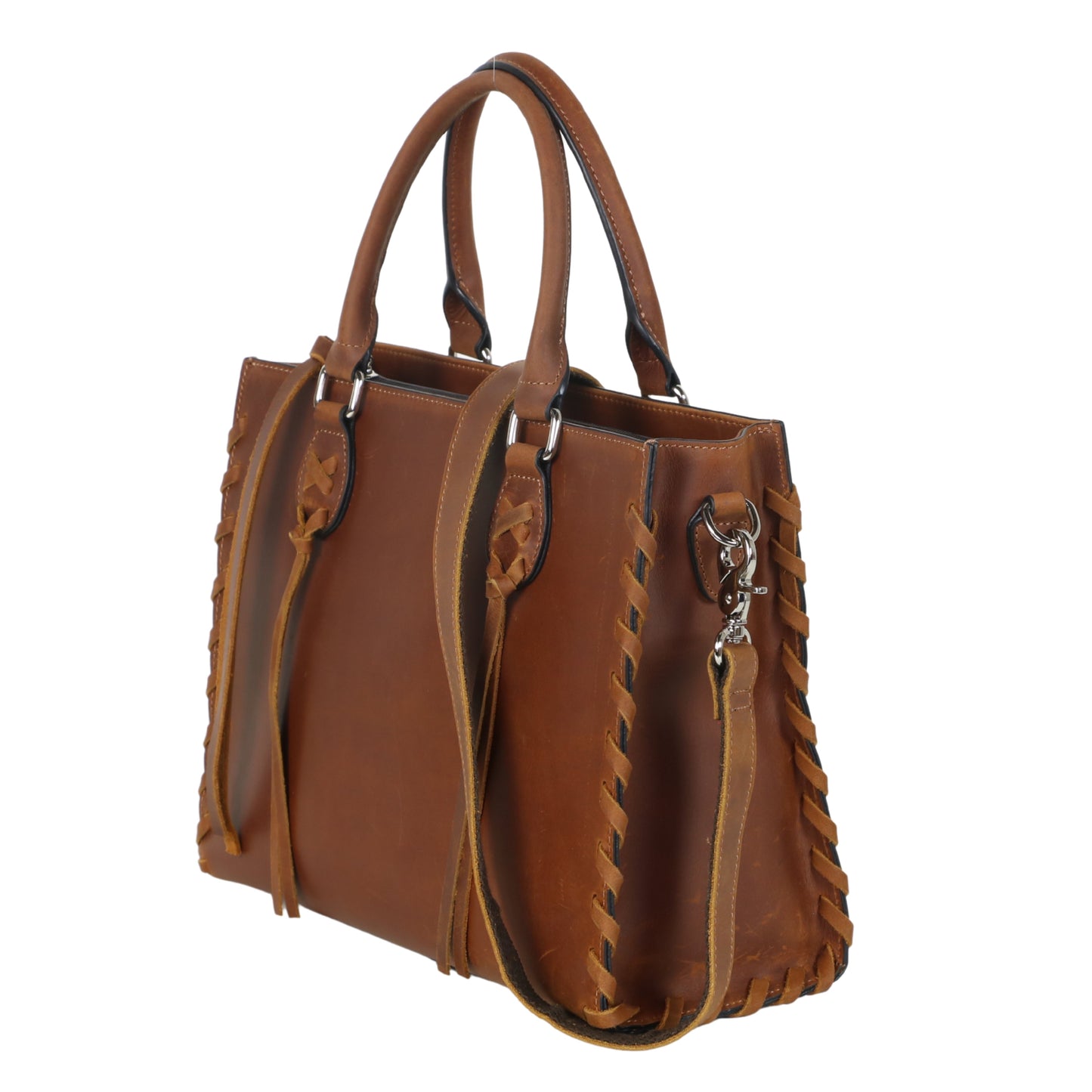 Concealed Carry Emma Leather Satchel by Lady Conceal