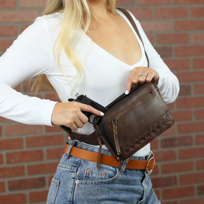 Concealed Carry Kailey Leather Purse Pack by Lady Conceal - Angler's Pro Tackle & Outdoors