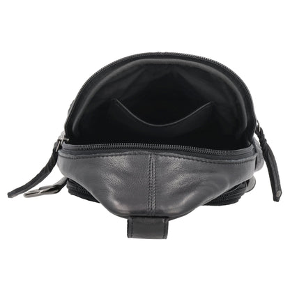 Concealed Carry Unisex Taylor Sling Leather Backpack by Lady Conceal