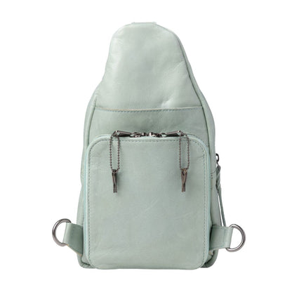 Concealed Carry Haven Sling Leather Backpack by Lady Conceal