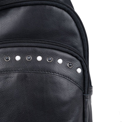 Concealed Carry Haven Sling Leather Backpack by Lady Conceal