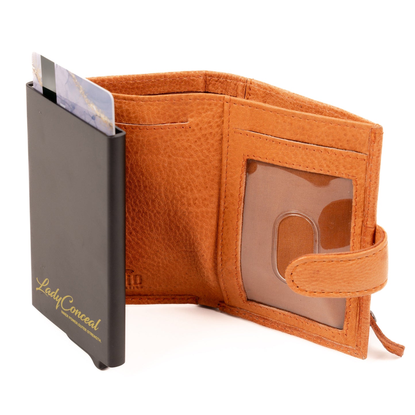 Nova RFID Compact Leather Wallet by Lady Conceal