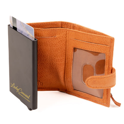 Nova RFID Compact Leather Wallet by Lady Conceal