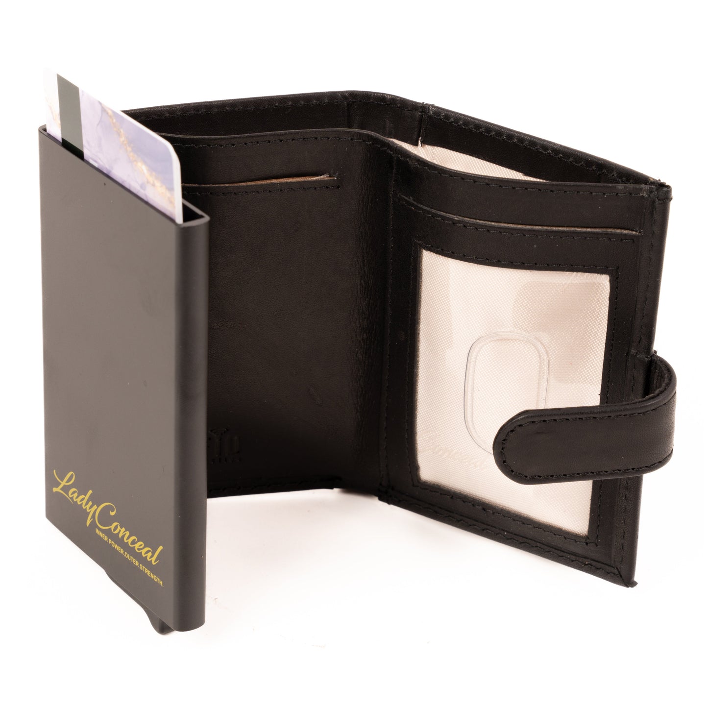 Nova RFID Compact Leather Wallet by Lady Conceal