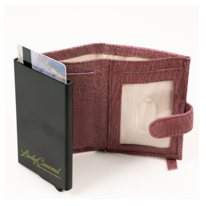 Nova RFID Compact Leather Wallet by Lady Conceal