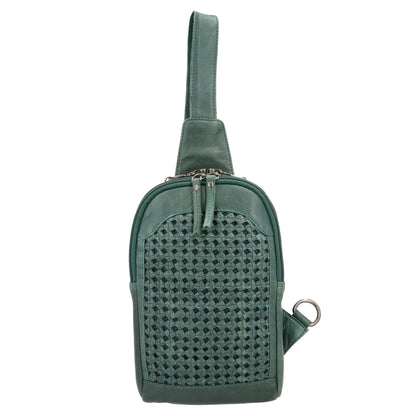 Concealed Carry Bristol Sling Leather Backpack by Lady Conceal