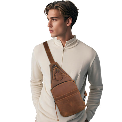 Concealed Carry Unisex Dakota Leather Sling by Lady Conceal