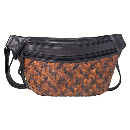 Concealed Carry Haisley Woven Magnetic Leather Sling by Lady Conceal