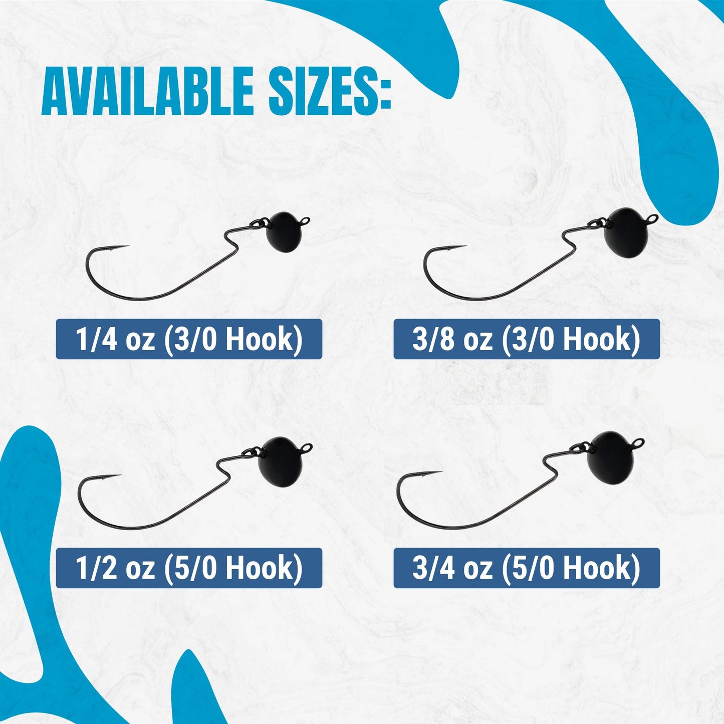 Reaction Tackle Lead Swing Football Jigs - 5-PACK - New