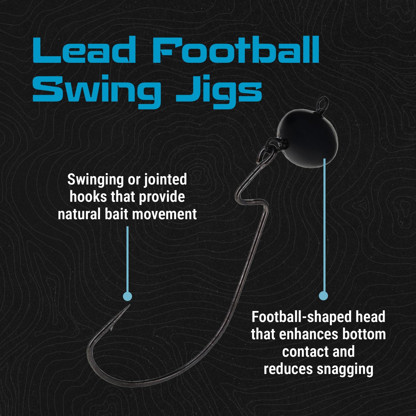 Reaction Tackle Lead Swing Football Jigs - 5-PACK - New