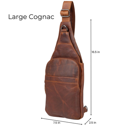 Concealed Carry Unisex Dakota Leather Sling by Lady Conceal
