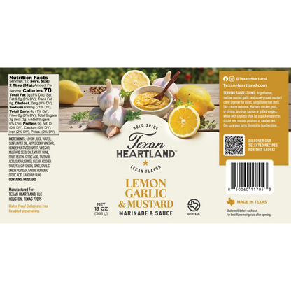Texan Heartland Lemon, Garlic & Mustard Marinade & Sauce